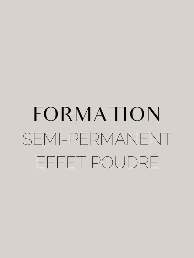 Formation semi-permanent sourcils