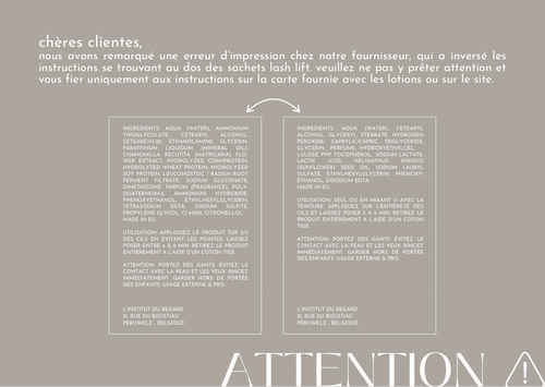 Instant Lift - N°1 + N°2 (instructions inversées)